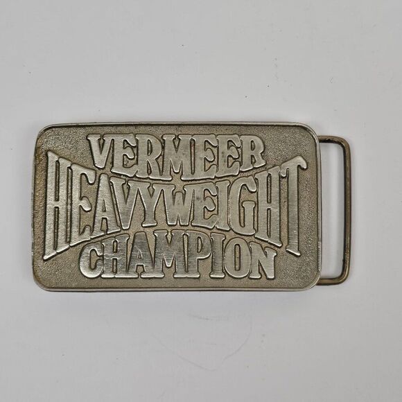Vintage Other - Vermeer Heavyweight Champion Belt Buckle Spec Cast Inc Vtg Agriculture Farmer